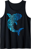 Tribal Hawaii Shark stílusú ujjatlan póló