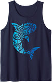 Tribal Hawaii Shark stílusú ujjatlan póló