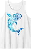 Tribal Hawaii Shark stílusú ujjatlan póló